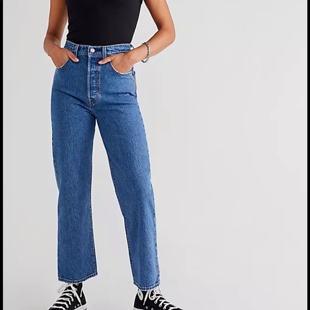 Levi’s 501 rib cage straight jean in medium wash
